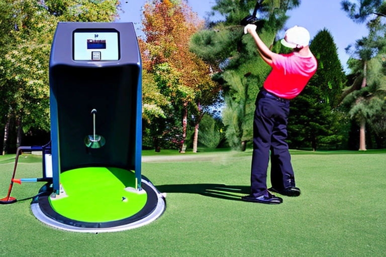 A machine that makes tee-ups for golfers.