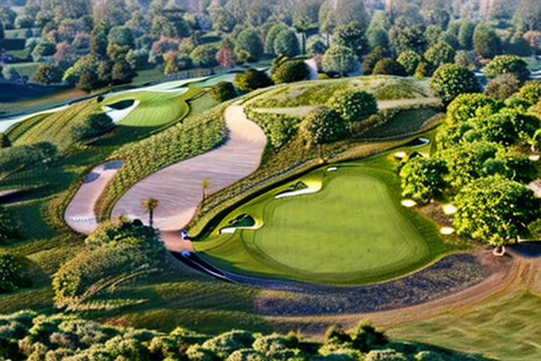 A golf course that incorporates trees