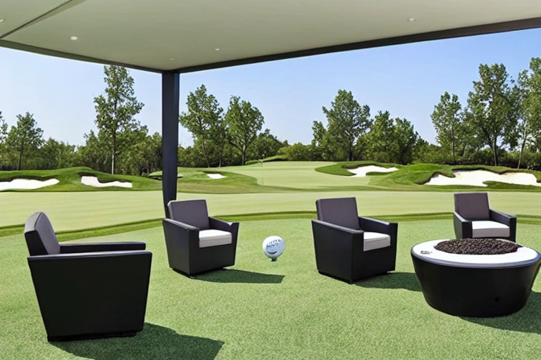 A golf lounge is a luxurious setting for enjoying a round of golf. This setting can include comforta
