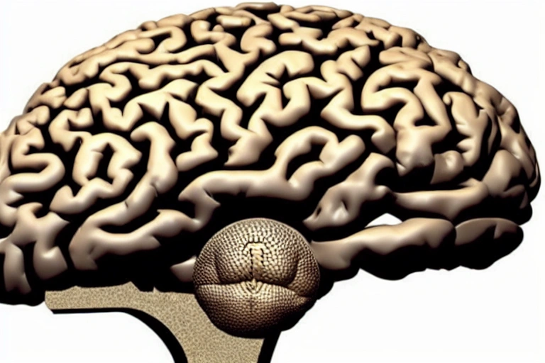 A model of a human's brain.