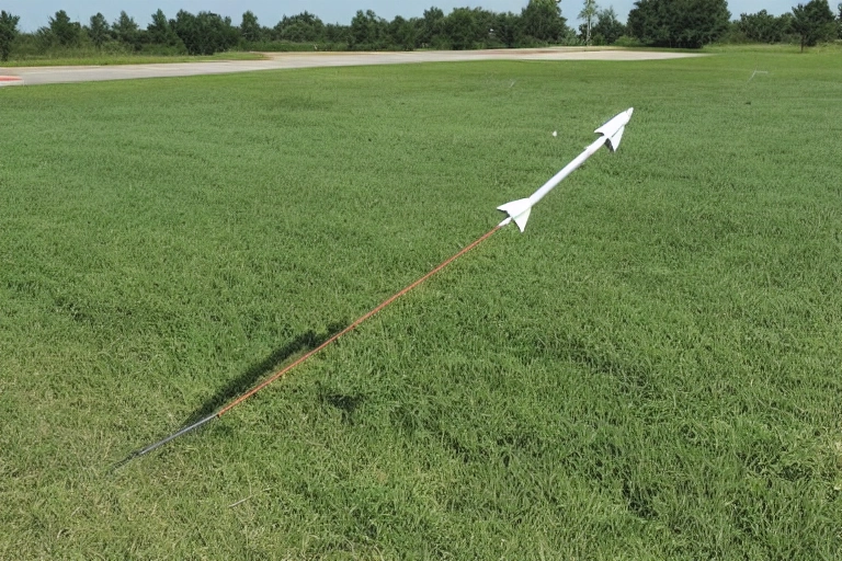 A spinning arrow points down at the launch angle and spin rate of an airplane.