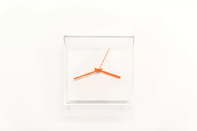 white clock
